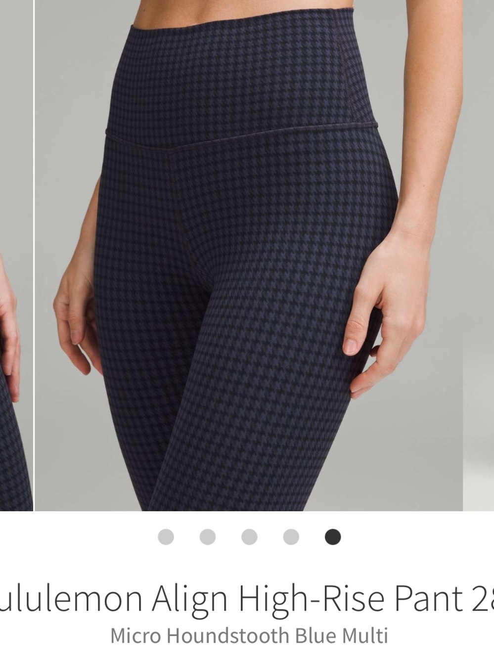 Lululemon Align High Rise Pants 28” Micro Houndstooth Blue Multi Sz 6